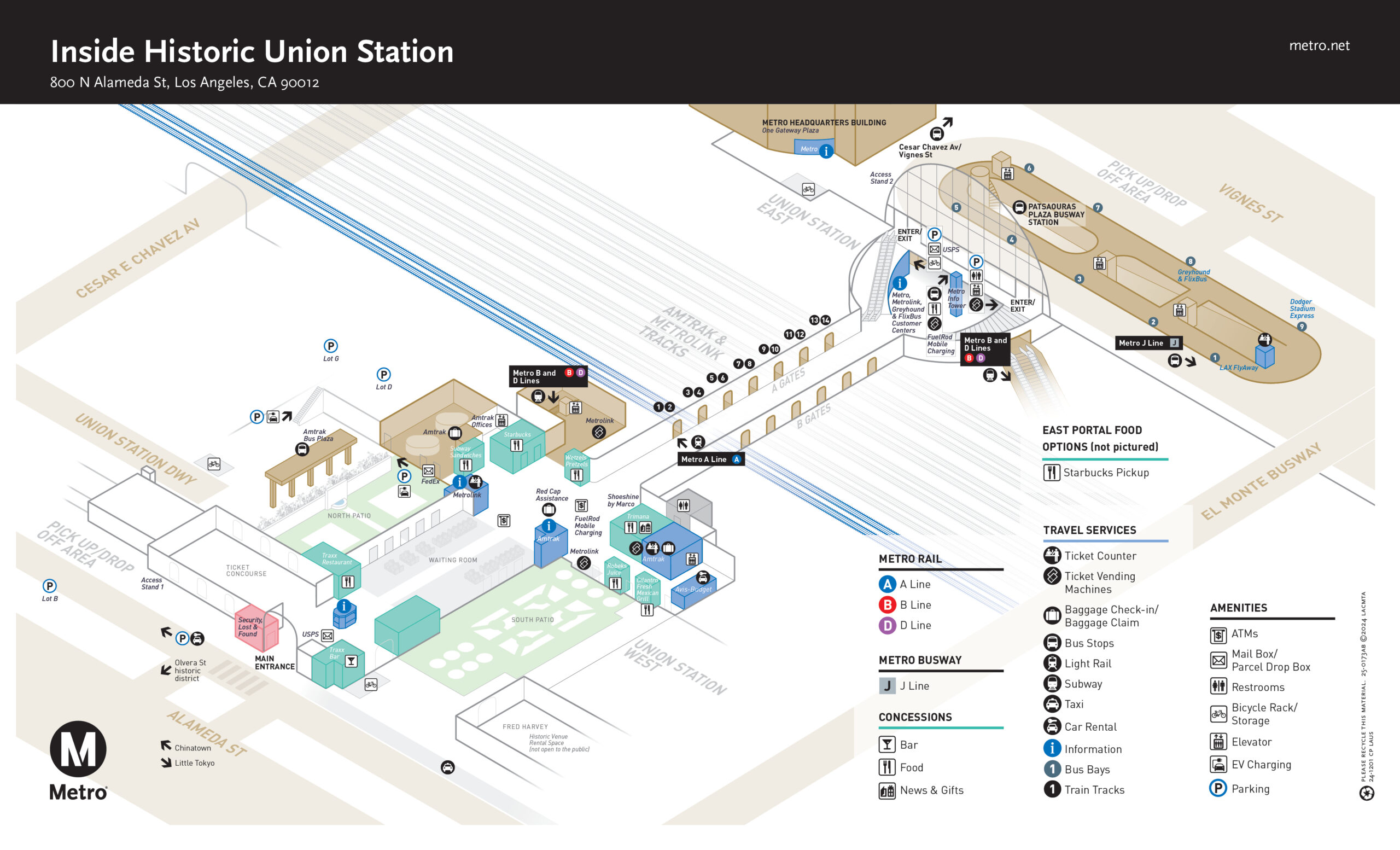 Los Angeles Union Station Map         Scaled Los Angeles Union Station